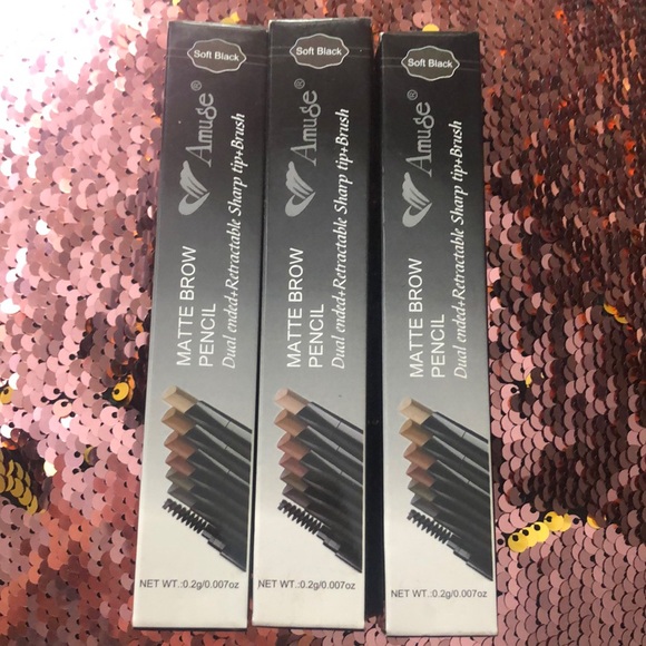 3pk Soft Black Amuse Matte Brow Pencil - Picture 1 of 2